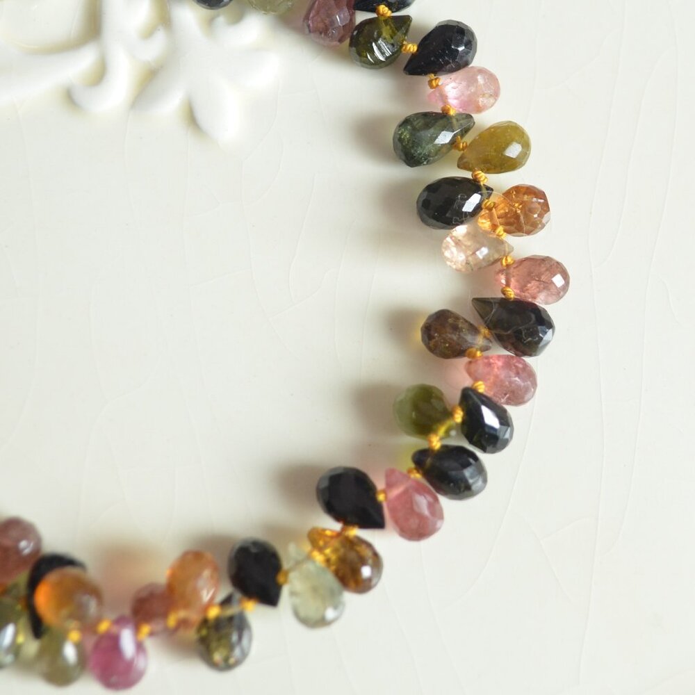 Hand Knotted Tourmaline Gemstone Bracelet